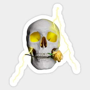 Floral Skull Sticker